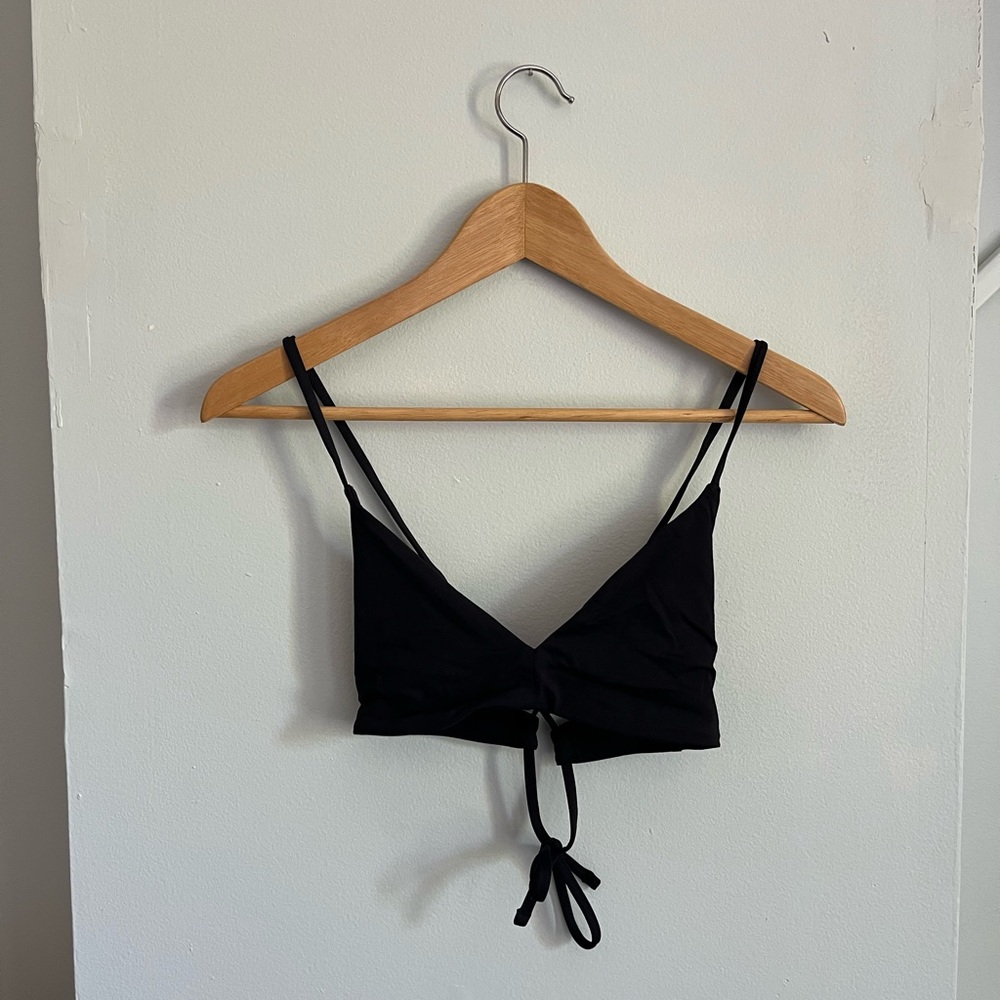 Girlfriend Collective Black Strappy Bikini Top